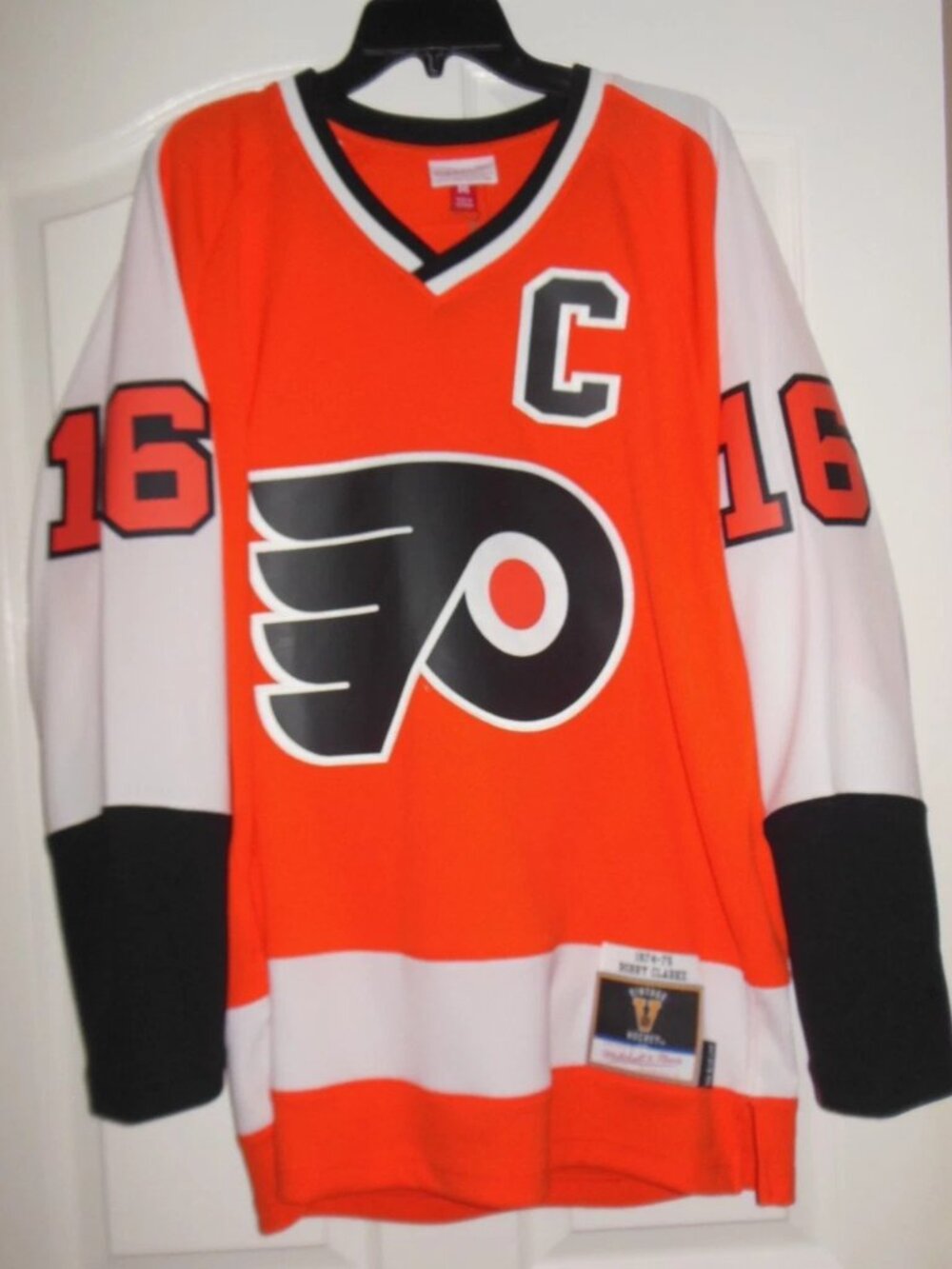 NWT Authentic Mitchell & Ness PHILADELPHIA FLYERS Bobby Clarke JERSEY 16 Orange